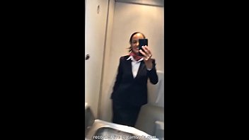 Latina stewardess joins masturbation mile