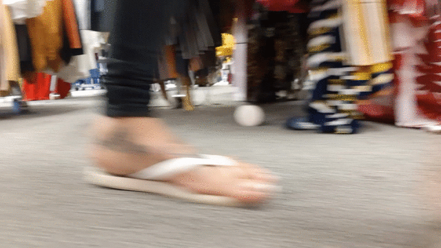 best of Pantyhose public shaking sneakers orgasm shopping
