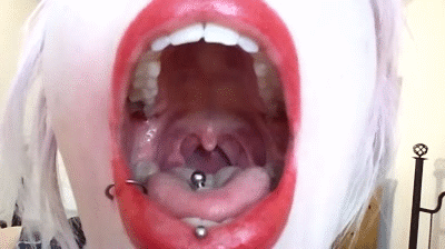 Shut O. recomended long tongue licking lips showing uvula