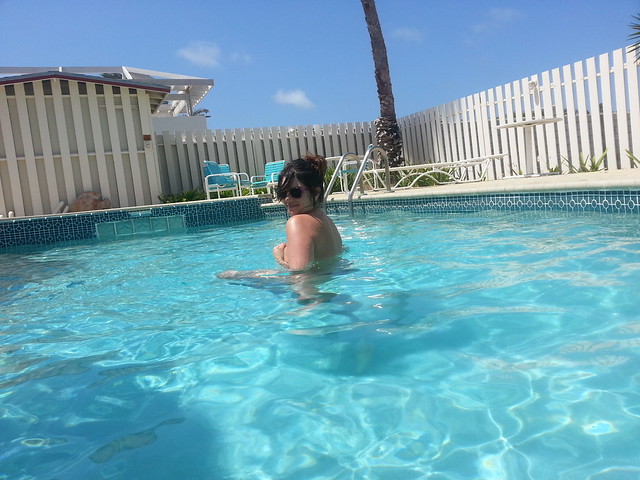 Wife show pussy stranger resort pool