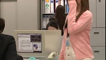 Japanese gray suit office lady riding