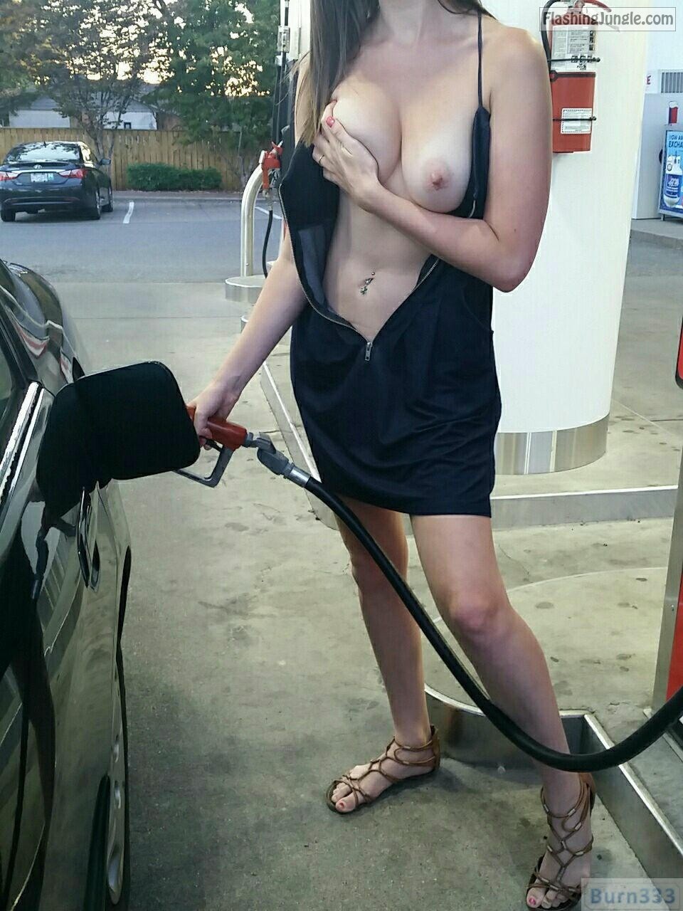 Tator T. reccomend fill naked pumping public petrol station