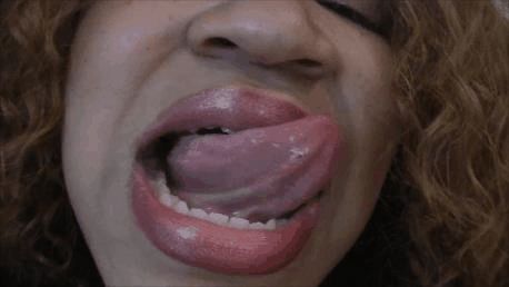 Tongue lips fetish