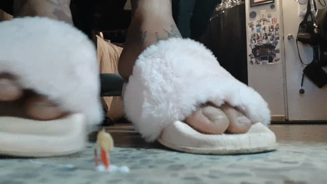 Giantess socks slippers crush