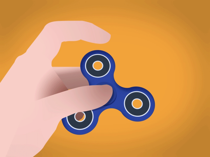 The M. reccomend babe plays with fidget spinner