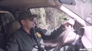 Border patrol teasing anal