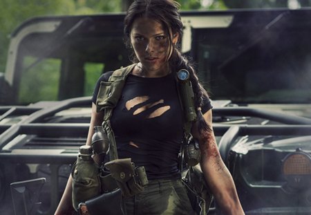 Lara santis sexy army girl show