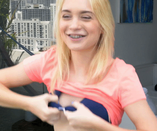 Collage teen show pink nipple
