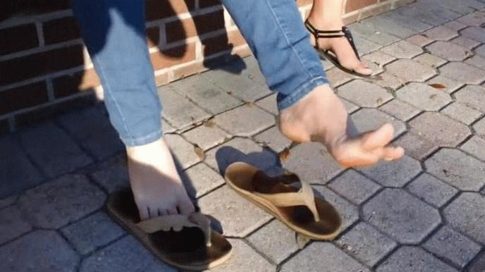 Shoe removel girl show socks feet