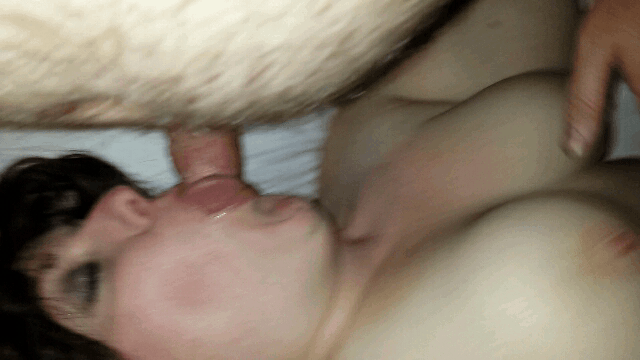 Natural tits amateur give sloppy blowjob