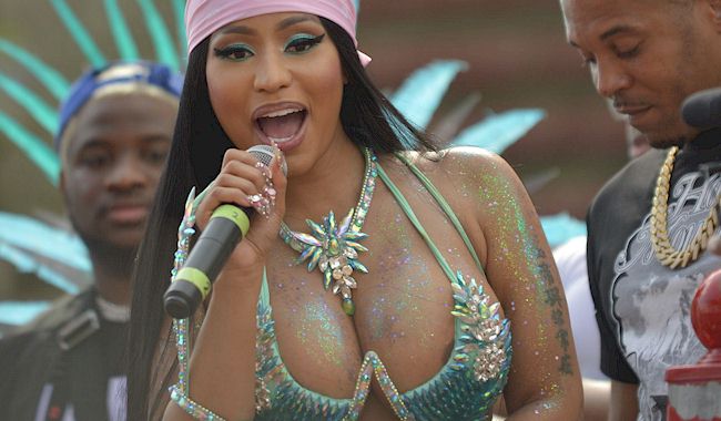best of Minaj concert tits nicki showing music