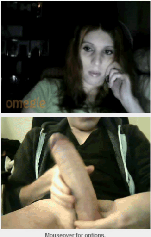 Omegle girl bends over dick