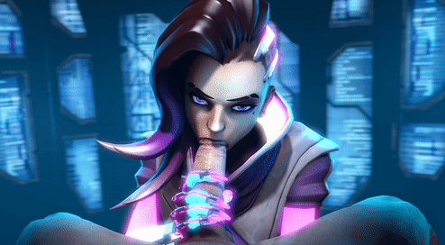 Armed F. recomended Overwatch Sombra gets fucked standing and filled with cum while moaning.