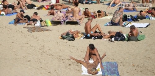 Spanish teen nude topless public beach