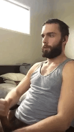 jerking off hairy gay porn gif